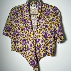 Floral Purple and Yellow Dress